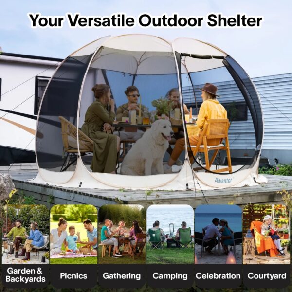 b4885d4c97a145179ebbe736c404bc30 Screen House Room Camping 12x12 Ecru Instant Canopy