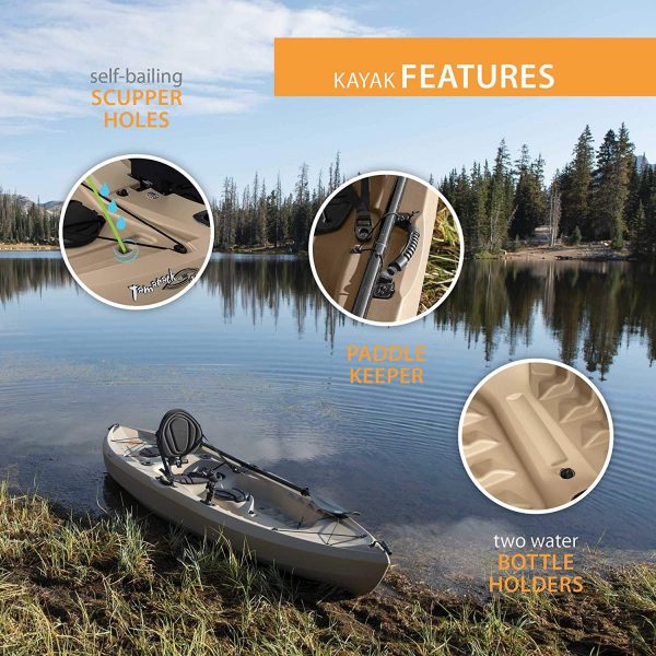 b4cd8c26379f45d1bd1984b616e879cd Lifetime 90806 Tamarack Angler 100 Fishing Kayak C 2 Pack (Paddles Included)