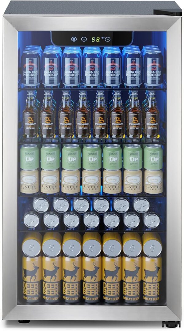 b59442620116461c93ca349ed31c35ac Mini Fridge 130 Can Beverage Refrigerator Cooler, 3.2 Cu.Ft Drink Fridge for Soda Wine Beer, Adjustable Temperature Control for Home Office, Black