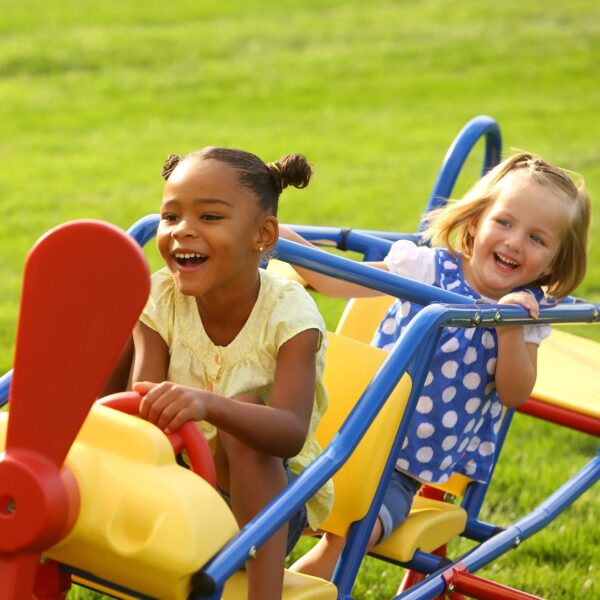 Lifetime Kid's Ace Flyer Metal Teeter Totter, Yellow, Red and Blue (151110)