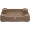 Step2 Play and Store Kids Plastic Sandbox with Cover, Brown