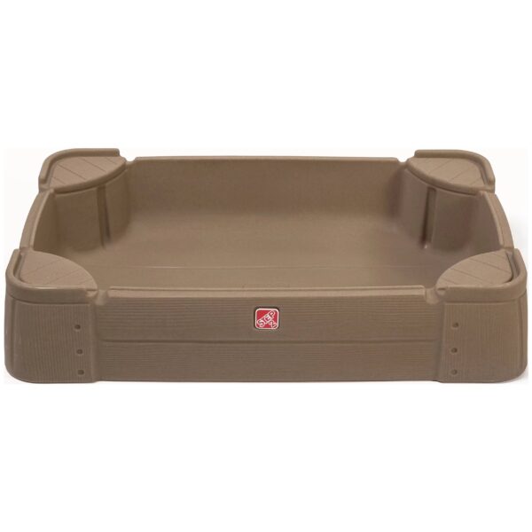 b5fef746367743efb518d9bc6dfc382b Step2 Play and Store Kids Plastic Sandbox with Cover, Brown