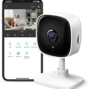 Limmint Wired Tapo C100 Security Camera, Indoor/Outdoor, Starlight Night Vision, AI Motion Detection, 2-Way Audio, Siren Alarm, Cloud/SD Card Recording, Alexa & Google Home Support