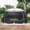 Alvantor Screen House Room Camping Tent Outdoor Canopy Dining Gazebo Pop Up Sun Shade Shelter 10 Mesh Walls Not Waterproof Beige 15'x15'