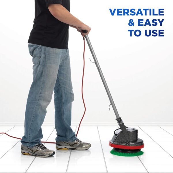 b6d6095321d849cbb07ecf15c7674036 Commercial Orbiter Hard Floor Cleaner Machine, Multi-Purpose Floor Cleaning, Random Orbital Drive, Wide Cleaning Path, 50-Foot Long Cord, ORB550MC, Gray/Red-Oreck