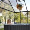 Palram - Canopia Chalet Four Season - 12' x 10' - Walk-In Hobby Greenhouse - Charcoal Gray - with 2 Roof Vents