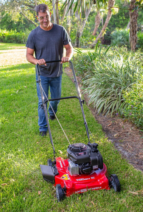 b6e9f666beb04f768f987036b6498c0a 20-Inch 125Cc Gas Push Mower with Briggs & Stratton Engine