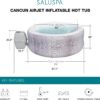 Bestway SaluSpa Fiji AirJet Large Round 2 to 4 Person Inflatable Hot Tub Portable Outdoor Spa with 120 AirJets and EnergySense Cover, Grey