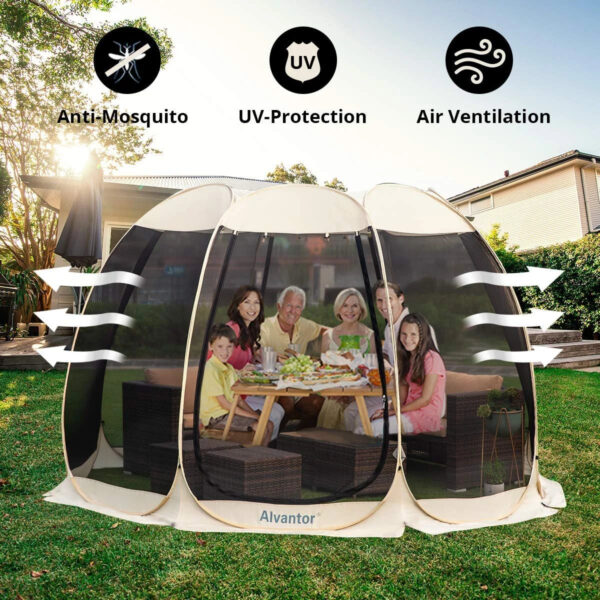 b7c28b57fc9c4205b5d43d53a5e9631d Screen House Room Camping 12x12 Ecru Instant Canopy
