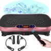 Vibration Plate Fitness Platform Exercise Machine Vibrating Lymphatic Drainage Shaking Full Body Shaker Workout Vibrate Stand Shake Board Sport Gym for Weight Loss Fat Burner for Women Men
