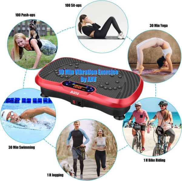 b805293d99f8438badc57e2eb5dac603 Vibration Plate Fitness Platform Exercise Machine Vibrating Lymphatic Drainage Shaking Full Body Shaker Workout Vibrate Stand Shake Board Sport Gym for Weight Loss Fat Burner for Women Men