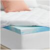 Sealy - 3 + 1 Memory Foam Topper with Fiber Fill Cover - Queen - Blue
