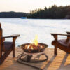 Portable Propane Fire Pit, 21-inch, 58,000 BTU with Fire Pit Cover & Carry Kit, Smokeless Gas Firebowl