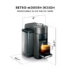 Nespresso Evoluo Coffee and Espresso Machine by De'Longhi with Aerocinno, Graphite Metal