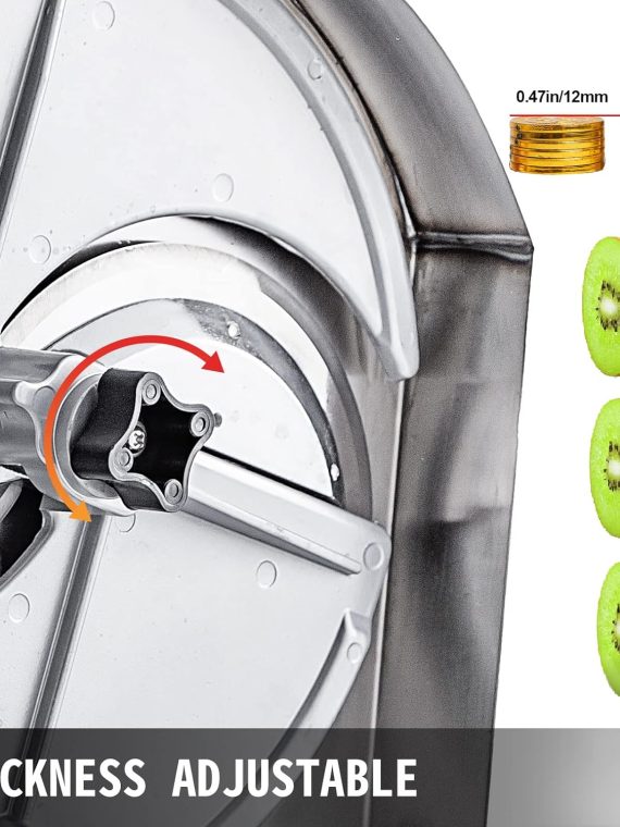 b8f064658b3c4114bcc3eee65aa157af Stainless Steel Commercial Vegetable Slicer, Adjustable 0.2-12mm Thickness, Manual Multifunctional Slicer for Fruits & Vegetables