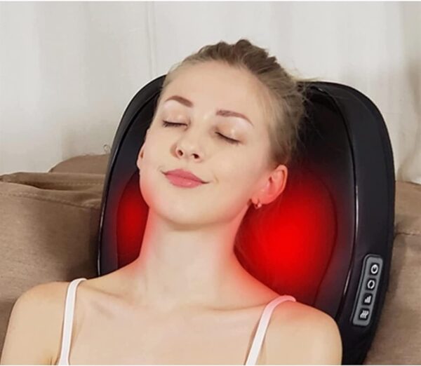 b9707ff3fe304daf82f8c36ca7e99d33 Neck and Back Massage Pillow, Shiatsu Electric Shoulder Massager with Heat, Deep Tissue Kneading Massage