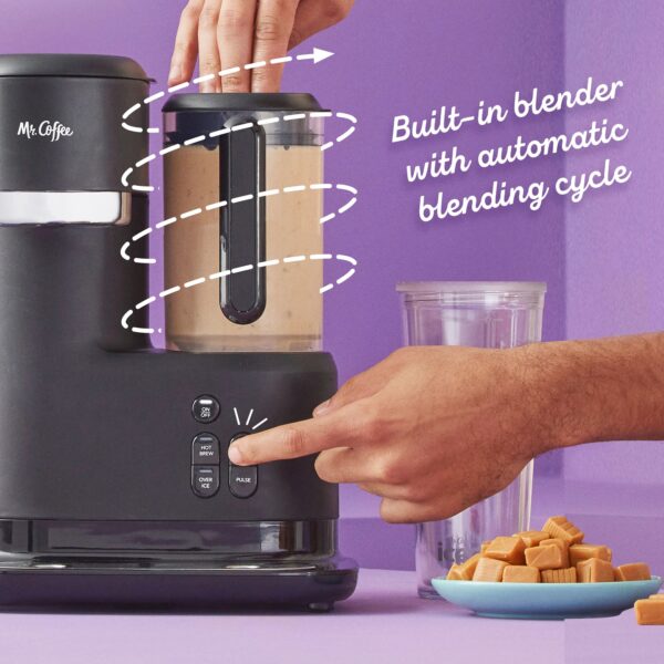 Mr. Coffee Single-Serve Iced and Hot Coffee Maker & Blender with 2 Tumblers