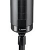 LASKO Elevation 42”-54” Adjustable Height Pedestal Tower Fans for Home, 31 ft/s Airflow, Quiet 28 dB on Low, 90° Oscillation, 12 Hour Timer, Remote Control, Black, EST100
