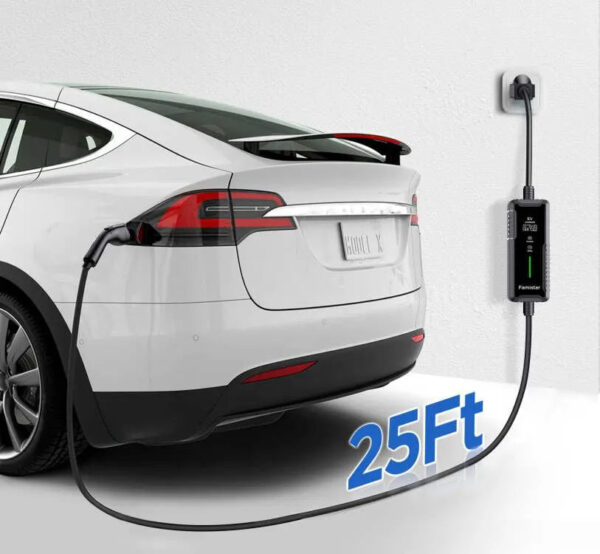 b9cdf17715244299bc7eb29f3c90af0b Level 2 & Level 1 EV Charger, 16Amp 110-240V Portable J1772 Electric Car Charger with Adjustable Amp Delayed Timer 25ft Long Cord