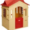 Cape Cottage Playhouse with Working Door, Windows, and Shutters - Tan, Toddlers Ages 2+ Years