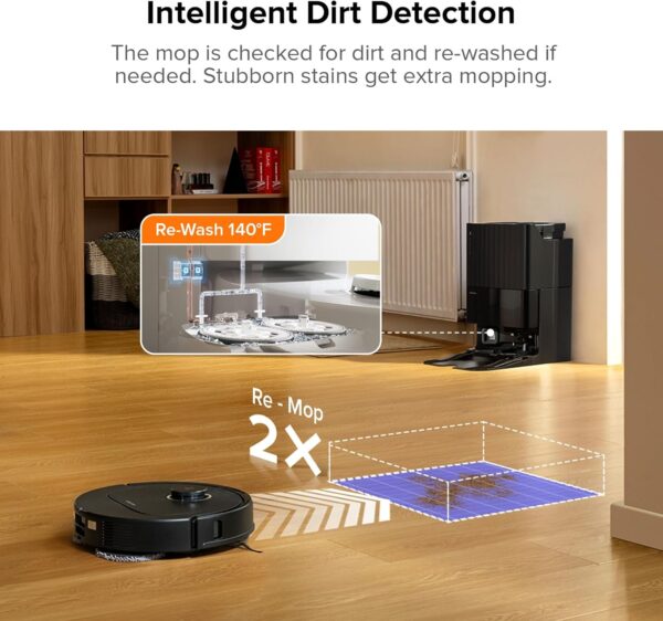 ba02a52a487f47ed9f2f06bf7545a422 Qrevo Pro Robot Vacuum and Mop with FlexiArm Design Edge Mopping, Dynamic Hot Water Mop Washing and Auto Mop Drying, Intelligent Dirt Detection, 7,000 Pa Suction, Ideal for Carpets
