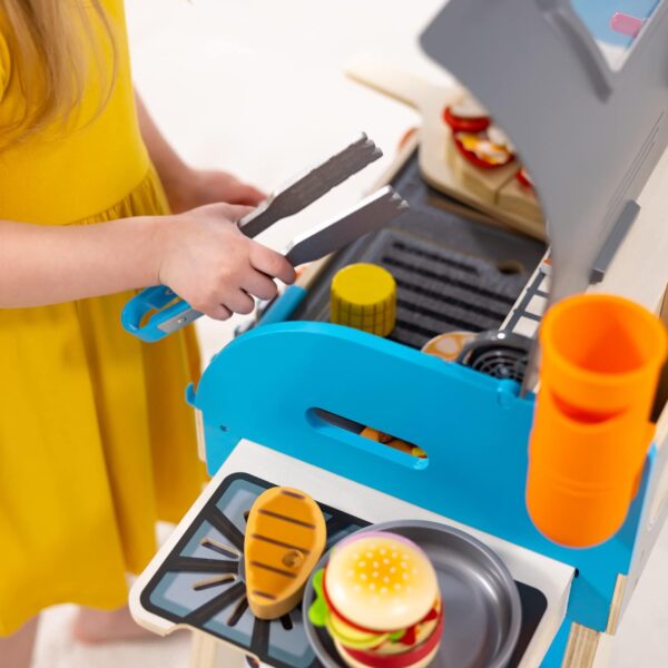 ba6d12fa6ae74978a8fa8ecfa28bb60a Wooden Luxury Grill, Smoker and Pizza Oven Toy Food Toy for Kids Pretend Cooking