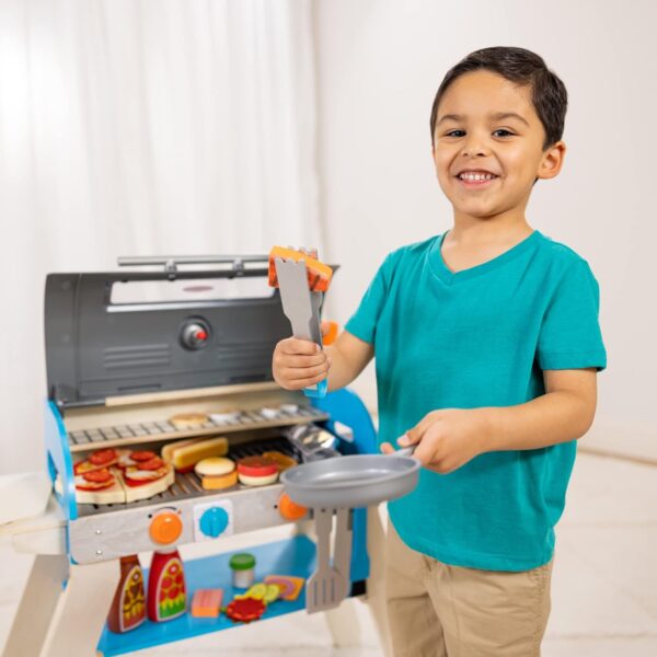 ba8046440d404fc8a54ae95d746da6a3 Wooden Luxury Grill, Smoker and Pizza Oven Toy Food Toy for Kids Pretend Cooking