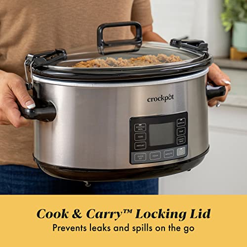 ba8af6ed573545d0bdb2d5b63b854e6a Crock-Pot 7 Quart Portable Programmable Slow Cooker with Timer and Locking Lid