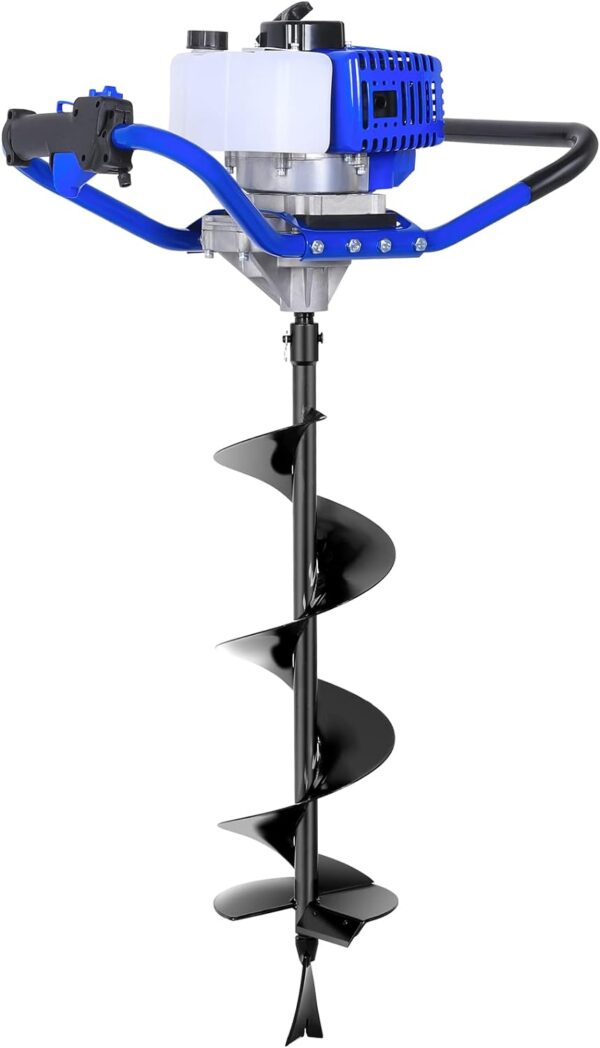 ba965410d2654e83ad45978d863cf269 Post Hole Digger Gas Powered, 52cc 2.4 HP 2 Stroke Engine Earth Auger with 8" Drill Bit, EPA Compliant Post Hole Auger