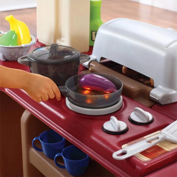 Step2 Grand Walk-in Kitchen Plastic Play Kitchen and Kid Grill, Brown