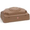 Step2 Play and Store Kids Plastic Sandbox with Cover, Brown
