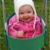 Eastern Jungle Gym Heavy-Duty High Back Full Bucket Toddler Swing Seat | Coated Swing Chains Fully Assembled | Green Swing Set Accessory