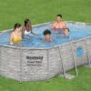 Bestway Oval Above Ground Pool Set (10' x 6'7" x 33")| Includes Filter Pump & ChemConnect Dispenser