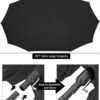 15ft Patio Umbrella with Solar Lights, Large Double Umbrella Outdoor, Rectangle 180''x106'' Umbrellas with 156 PCS LED Lights and Crank Handle for Backyard Deck Pool Shade in Black(1.9" Pole)