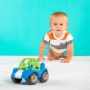 Oball Easy Grasp Rattle & Roll BPA-Free Push Car Infant Crawling Toy, 1 Pack, Blue Unisex