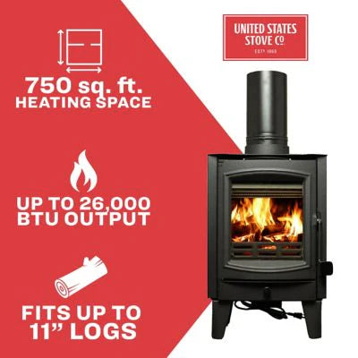 bd85518e90704887aaa891e205befac7 US Stove 750 Sq. ft. Tiny Wood Stove