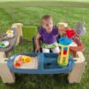 Step2 All-Around Playtime Patio with Canopy with 16 Play Accessories Playhouse Kids Outdoor Toys