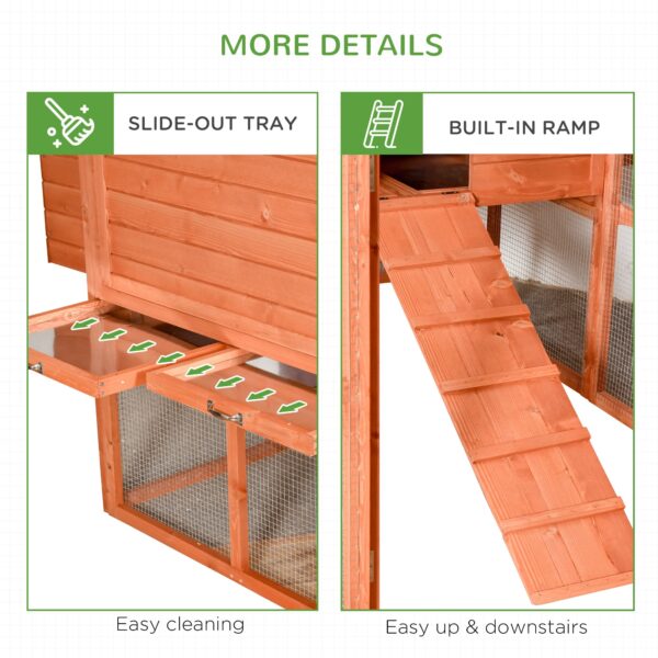 PawHut Large Chicken Coop Run Cage Duck Hen Chook House Poultry
