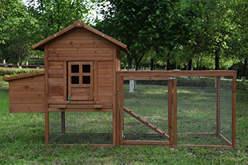 bded491eb2f8473c898b98085a605564 Outdoor 80'' Wooden Chicken Coop Nest Box Hen House Poultry Pet Hutch Garden Backyard Cage