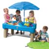 Step2 Cascading Cove Toddler Sandbox Water Table Cover and Umbrella