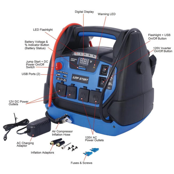 beb92d14c5074cfaacc376e90043b048 Rechargeable Jump Starter 1800 Amp Battery Jump Starter With Air Compressor Car Tire Inflator For Gas Diesel Vehicles