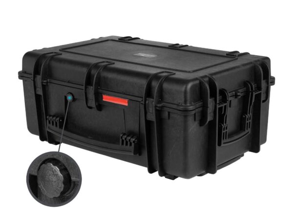 Monoprice Weatherproof Hard Case - 33in x 22in x 13in With Wheels and Customizable Foam, IP67, Shockproof, Customizable Name Plate