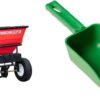 Buyers Products 3039632R Grounds Keeper Commercial Walk Behind Push Spreader, 100lb Capacity, For Salt, Ice & Snow Melt, Included Grate & Cover With Enclosed Gearbox for Protection