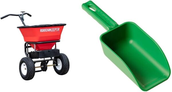 bfe166e8c5e047c59c389769c0252d17 Buyers Products 3039632R Grounds Keeper Commercial Walk Behind Push Spreader, 100lb Capacity, For Salt, Ice & Snow Melt, Included Grate & Cover With Enclosed Gearbox for Protection