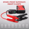 Peak 1600A 18000mAh Car Battery Jump Starter, up to 7.2 Gas, 5.5L Diesel Engines, Portable Battery Booster with Smart Charging Port, LCD Display, Intelligent Jumper Clamps, DJS90, Red Black