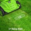 SWIPESMITH 13-Inch 12 Amp Electric Dethatcher Scarifier with Foldable Handle, 2-in-1 Lawn Dethatcher