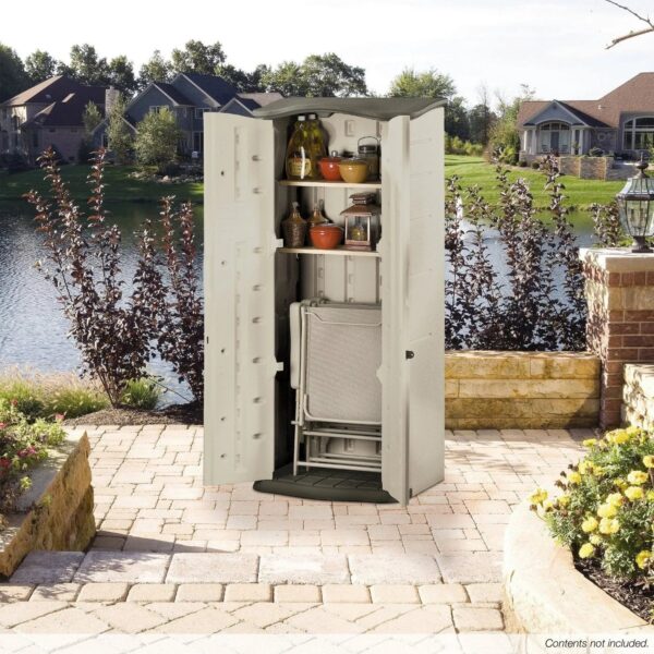 c02b24070324429aba7bf52aa98cfed5 Rubbermaid Vertical Resin Weather Resistant Outdoor Storage Shed