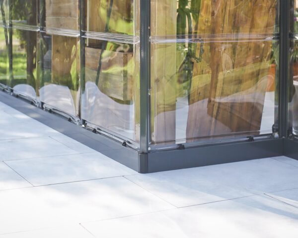 c063d373fdce45b8987bd3e4e3158d44 Palram - Canopia Chalet Four Season - 12' x 10' - Walk-In Hobby Greenhouse - Charcoal Gray - with 2 Roof Vents