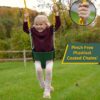 Eastern Jungle Gym Heavy-Duty High Back Full Bucket Toddler Swing Seat | Coated Swing Chains Fully Assembled | Green Swing Set Accessory