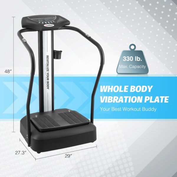 c1426579878443aba723c1bf04b039c2 Whole Body Vibration Plate, 500W Vibration Plate Exercise Machine with 99 Levels 3 Preset Modes & 2 Resistance Bands, Training Fitness Vibration Platform Machine for Home Gym with 330lb Capacity